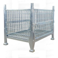 Foldable storage cage with wheels Metal Box Barbed Wire Storage Cage / Rack